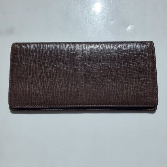 Loewe Wallet Long Slim Bifold Brown Calf Leather Soft Quiet Luxury Minimalist - Picture 5 of 12